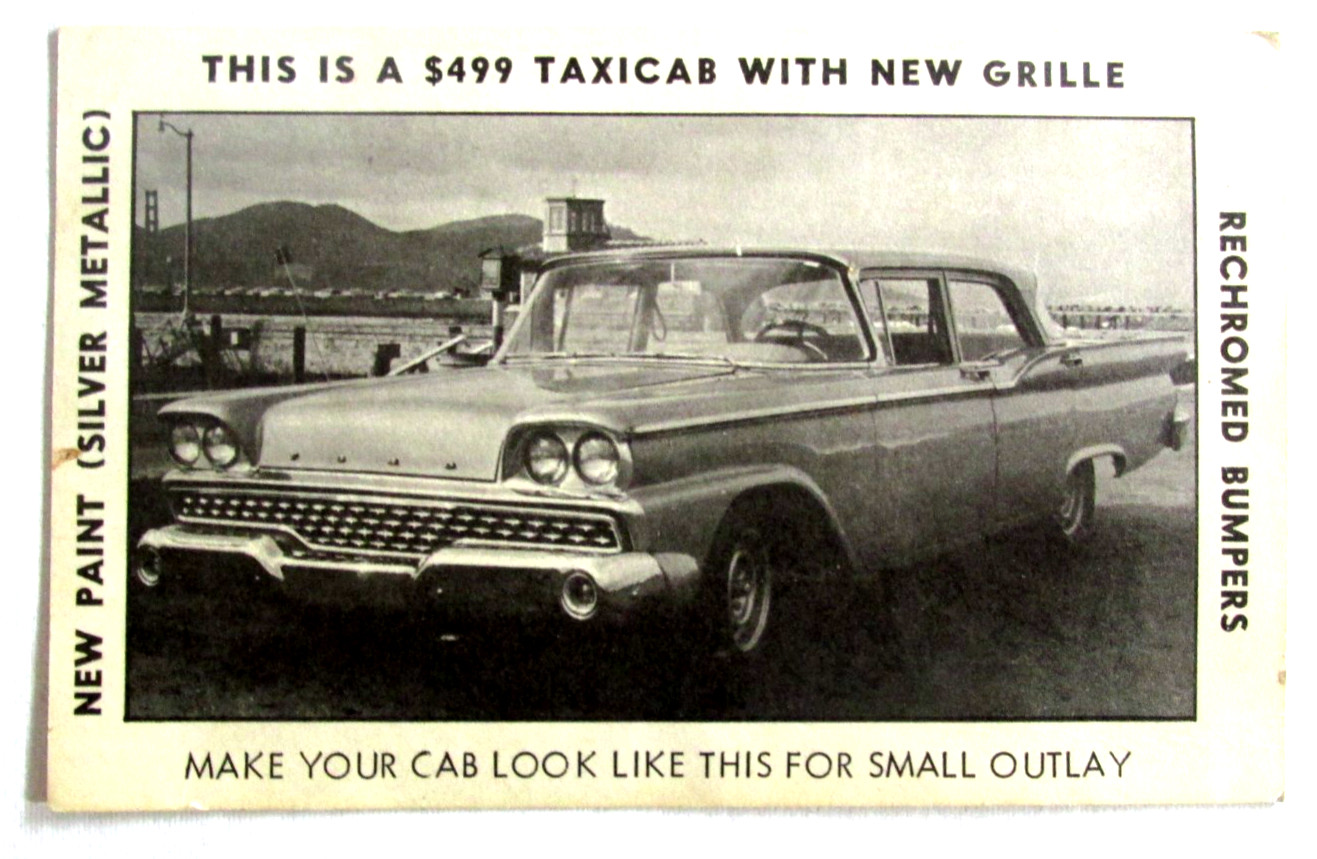 VTG 1959 Ford Car Original Mailer Postcard Best Car Buys San Francisco CA Ad