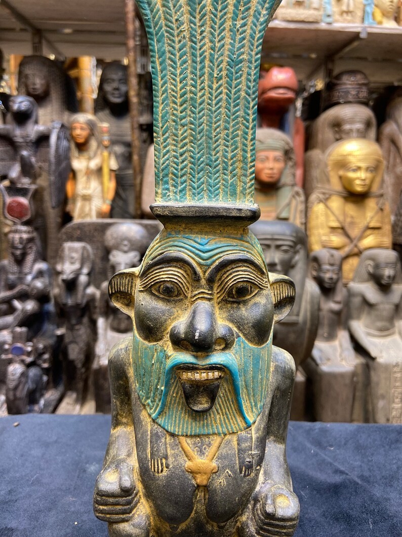 Authentic Ancient Egyptian Antique Rare God Bes Statue Figurine BC Authentic Ancient Egyptian Antique Rare God Bes Statue Figurine BC