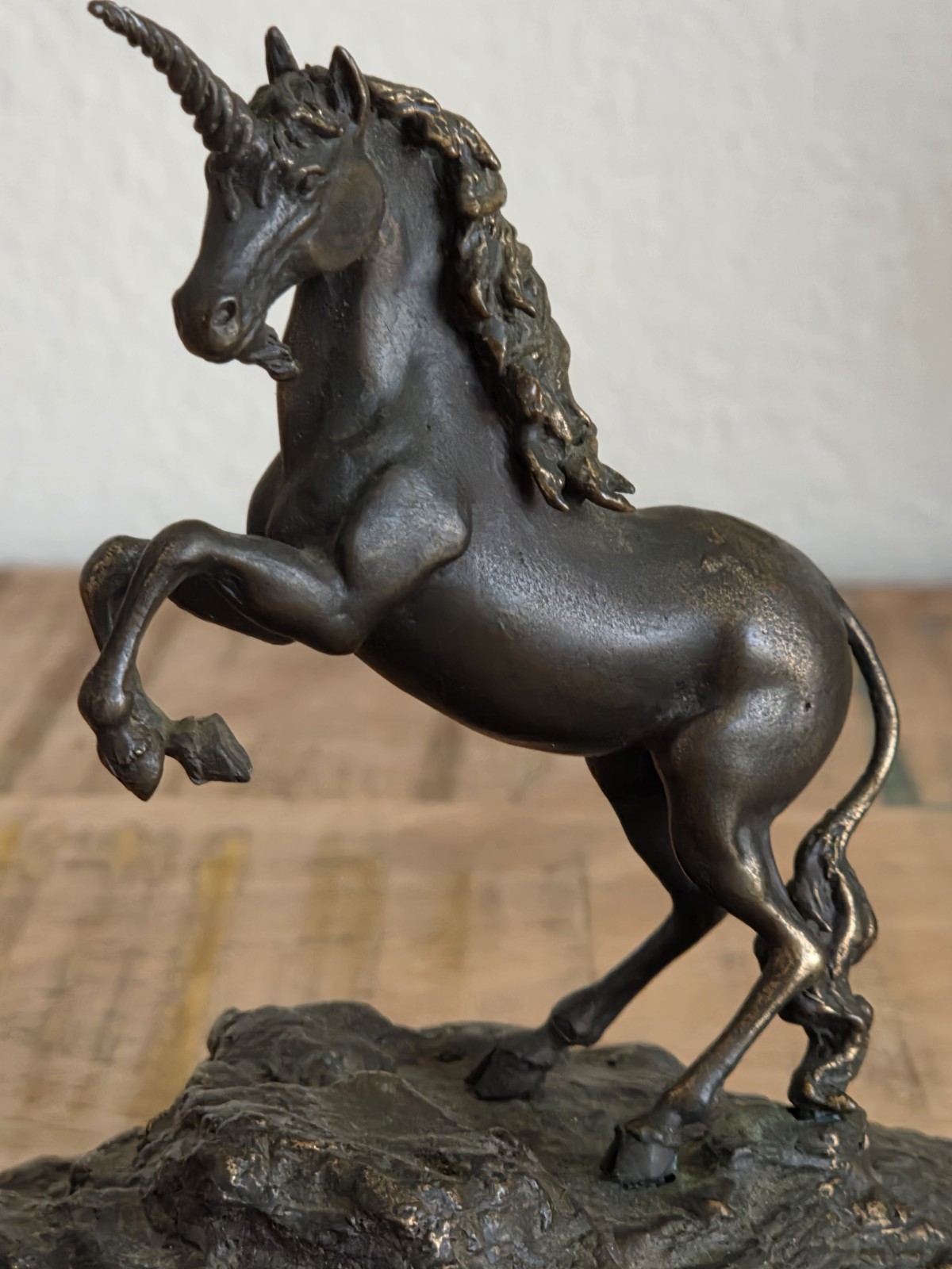 🦋70's PHIL HAUSER Rearing Brass 🦄 Unicorn Beautiful Detail