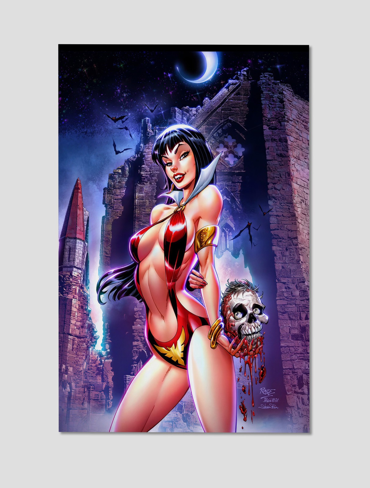 Vampirella #17 Castle Variant Premium Print Vampire Poster 11x17 Horror Wall Art Vampirella #17 Castle Variant Premium Print Vampire Poster 11x17 Horror Wall Art