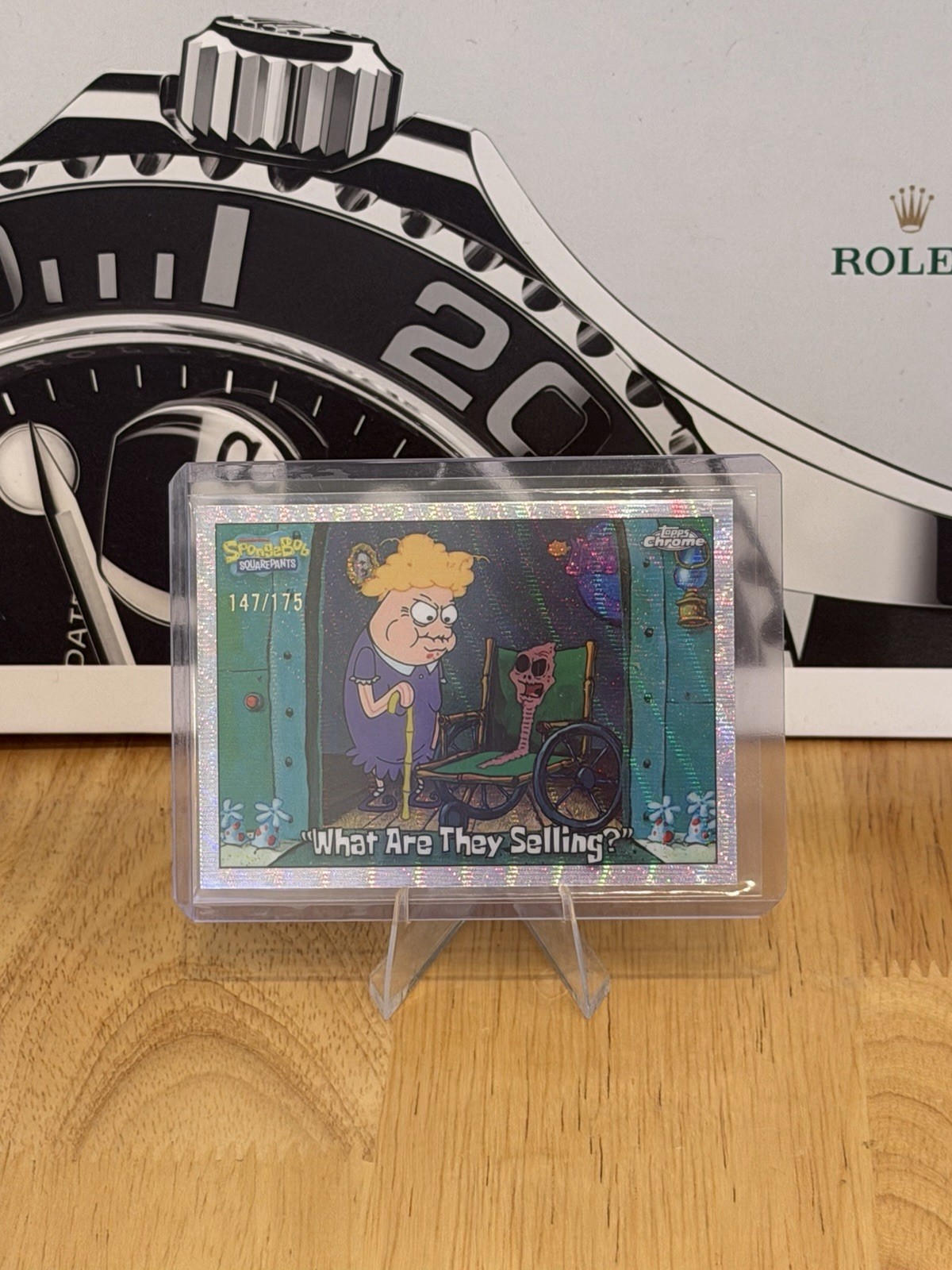 2025 Topps Chrome SpongeBob "What Are They Selling?" #80 Wave Refractor /175 2025 Topps Chrome SpongeBob "What Are They Selling?" #80 Wave Refractor /175
