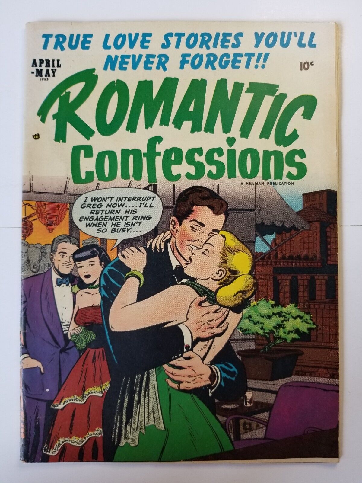 Romantic Confessions issue #1 VF (1953, Hillman) classic golden age romance
