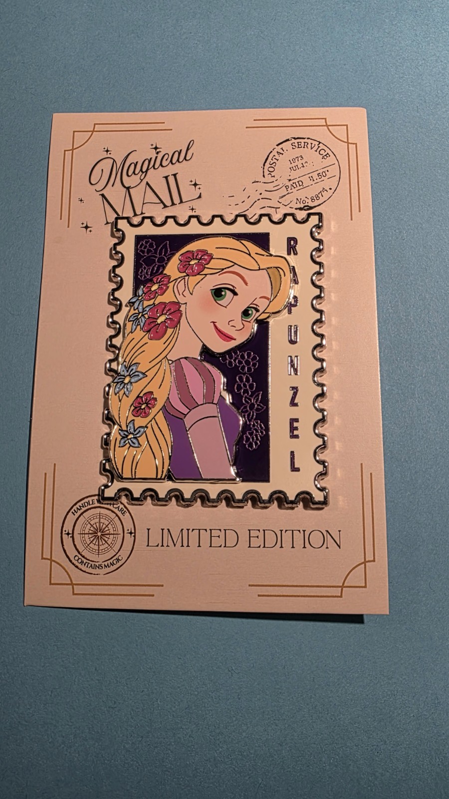LE 100 Rapunzel Tangled Magical Mail Fantasy Pin Stamp by Magical Trends Fl LE 100 Rapunzel Tangled Magical Mail Fantasy Pin Stamp by Magical Trends Fl