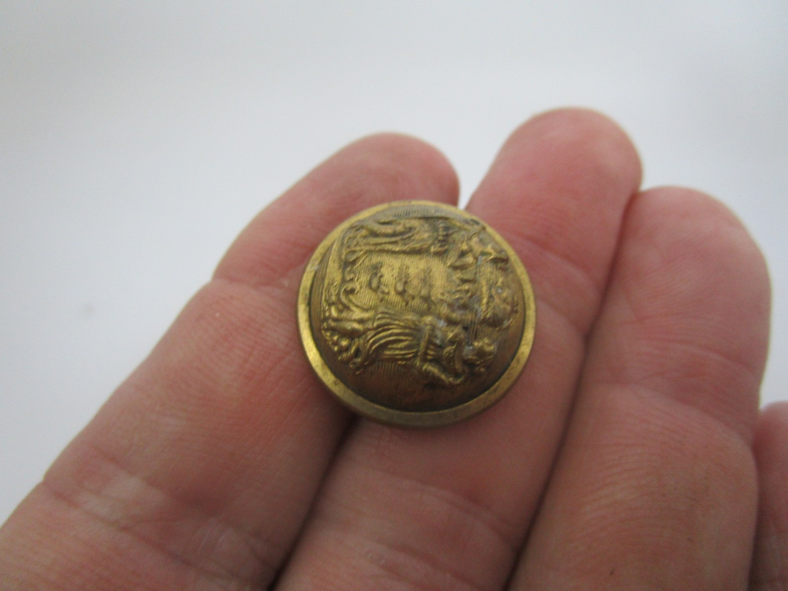 Original Scarce, Civil War New Jersey State Militia Coat Button Original Scarce, Civil War New Jersey State Militia Coat Button
