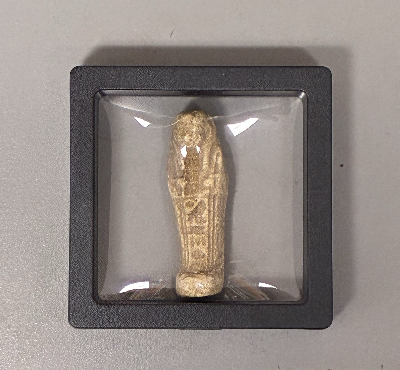 Original Egyptian Ushabti,  2500 Years Old, Museum Quality In A Display Case,COA