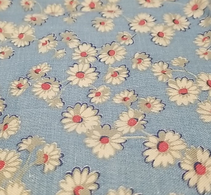 Antique Feedsack,Whole Unopened Feedsack, 21"× 36", Beautiful Blue Floral,1 Tear