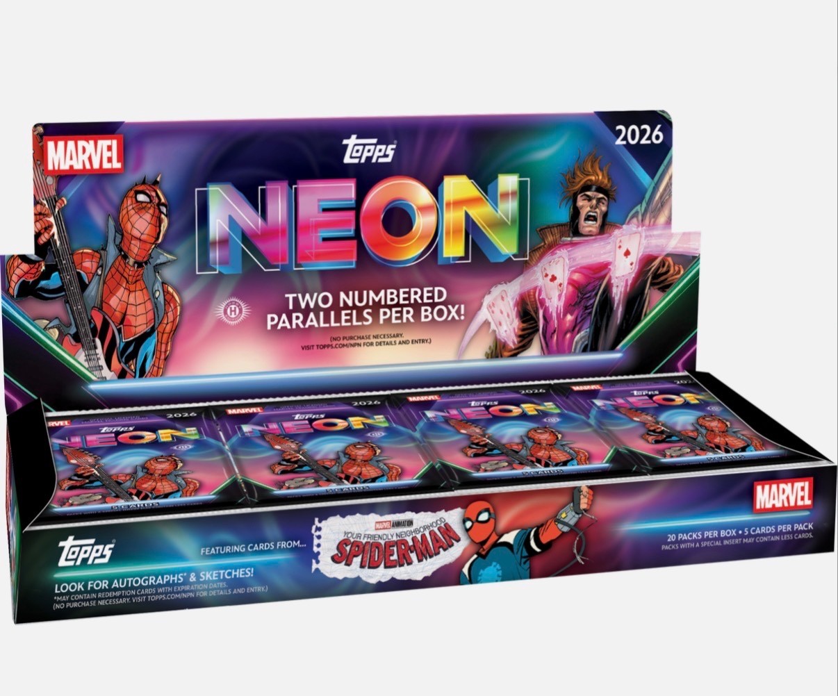 2026 TOPPS NEON MARVEL HOBBY BOX (100 Cards) Disney Brand New Sealed Presale QTY 2026 TOPPS NEON MARVEL HOBBY BOX (100 Cards) Disney Brand New Sealed Presale QTY