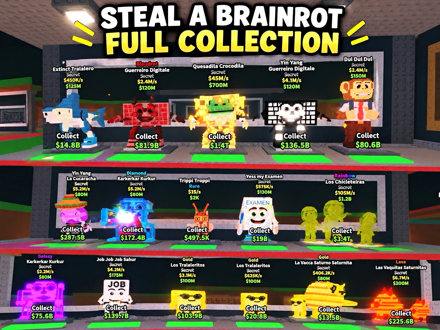 Steal a Brainrot Huge Bundle | Secret, Rainbow, Galaxy, Gold & More Steal a Brainrot Huge Bundle | Secret, Rainbow, Galaxy, Gold & More