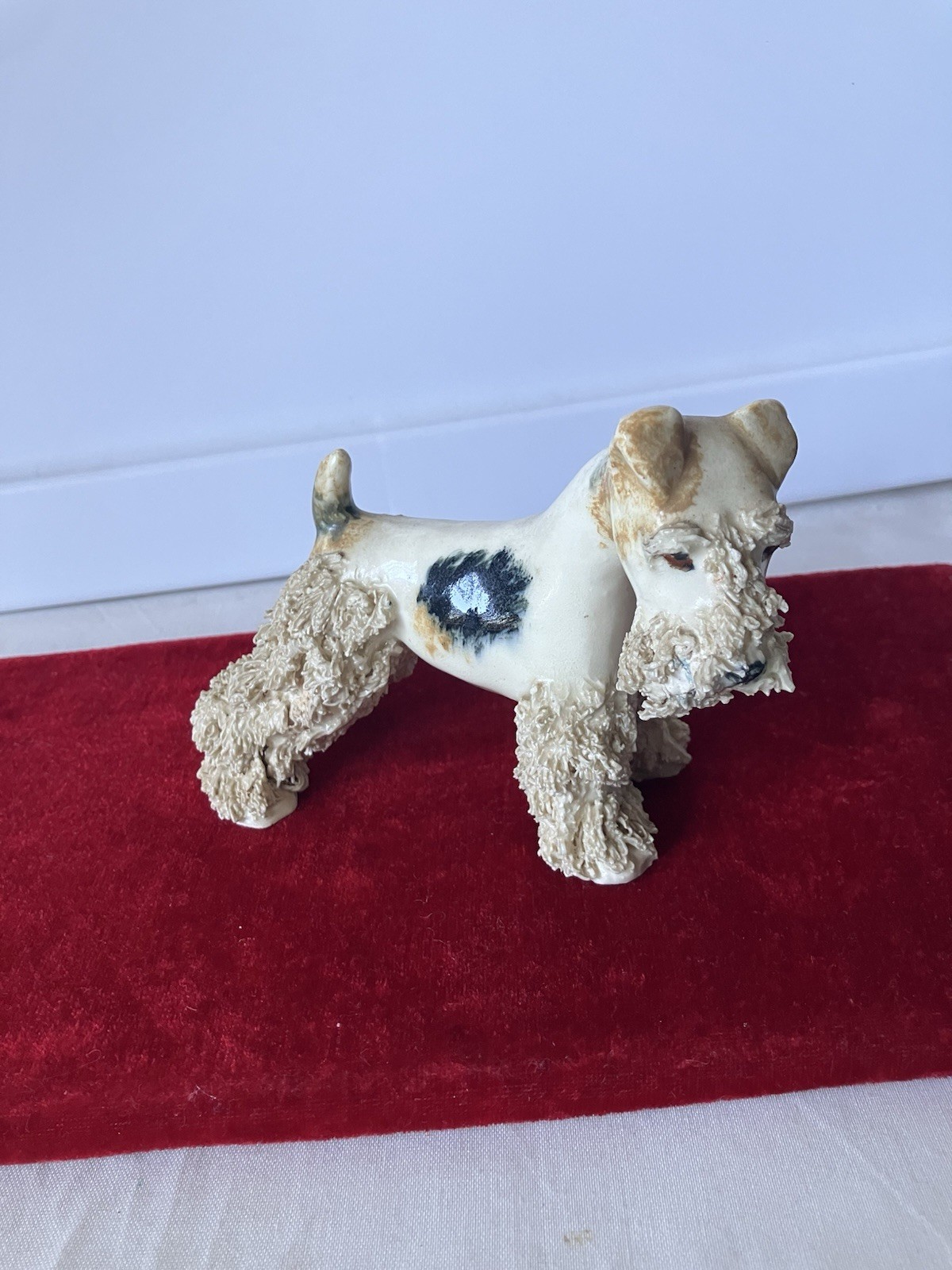 VTG Jane Callender Porcelain Terrier Dog Spaghetti Fur Figurine Signed Jane VTG Jane Callender Porcelain Terrier Dog Spaghetti Fur Figurine Signed Jane