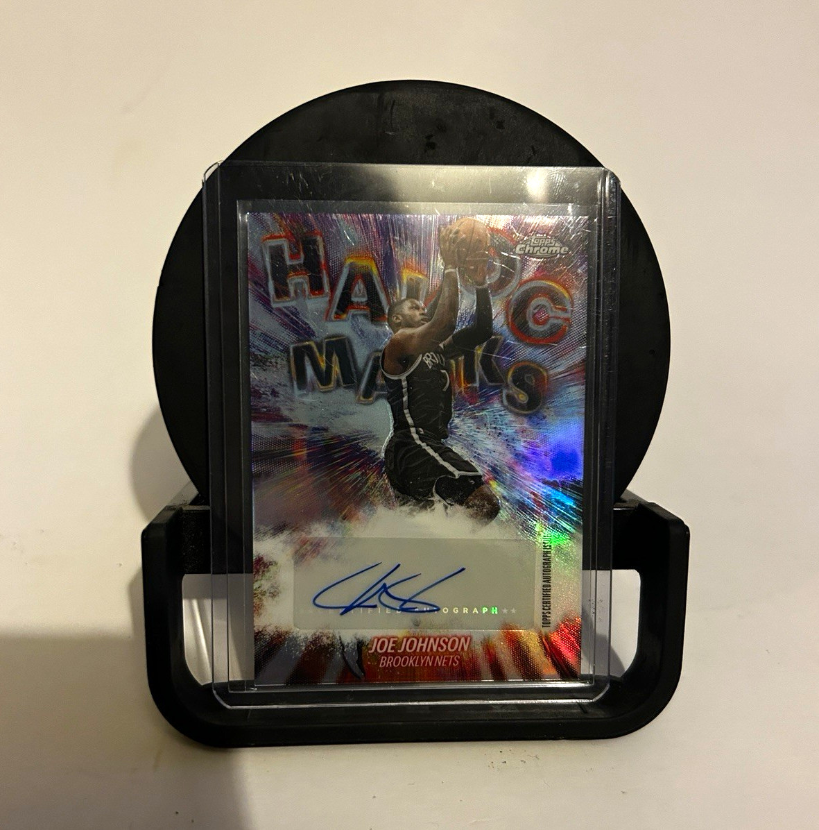 Topps Chrome Joe Johnson Auto Blue Refractor 2025-26 Update Havoc #HM-JOE