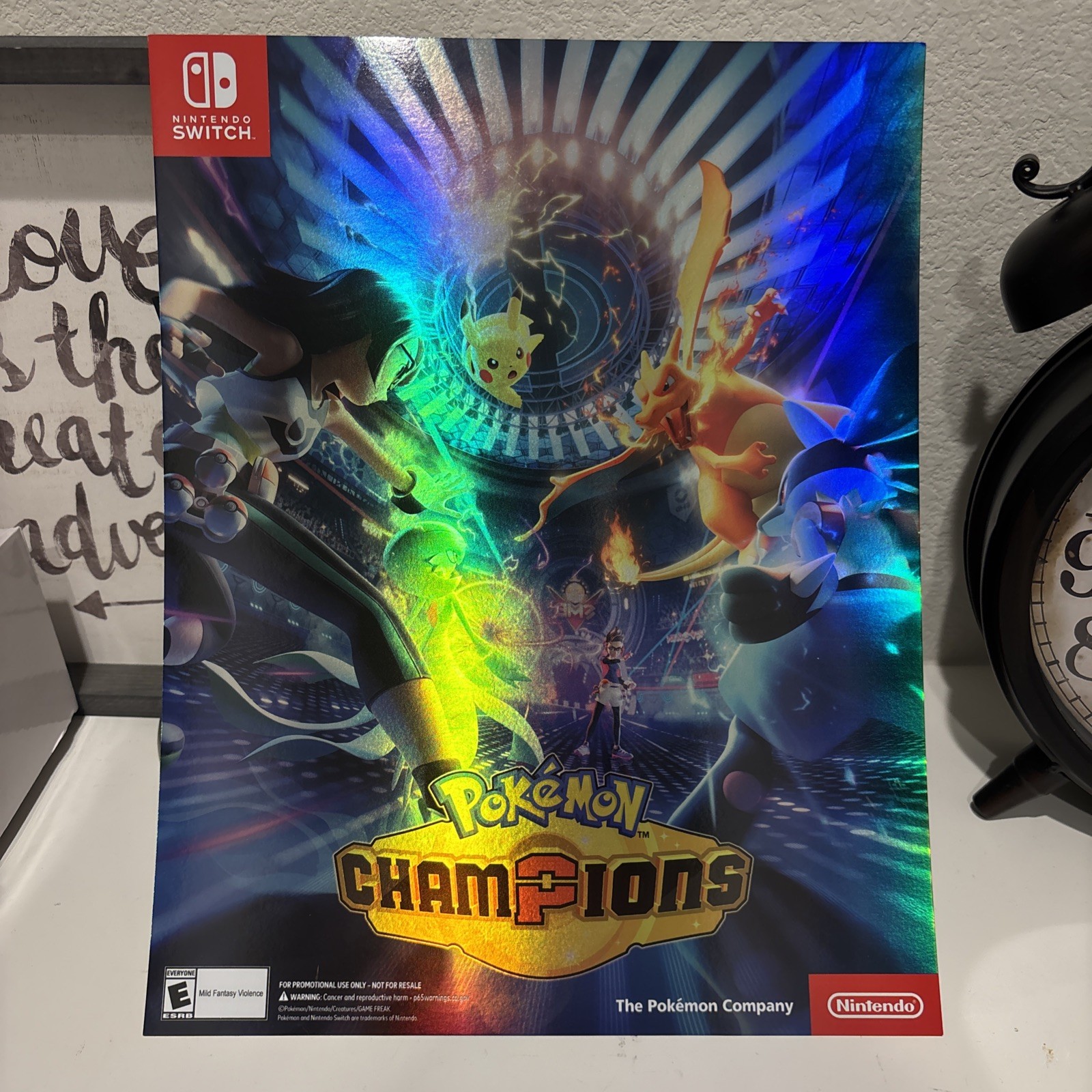 Pokemon Champions Holographic Poster from Pokemon Worlds 2026 Pokemon Champions Holographic Poster from Pokemon Worlds 2026