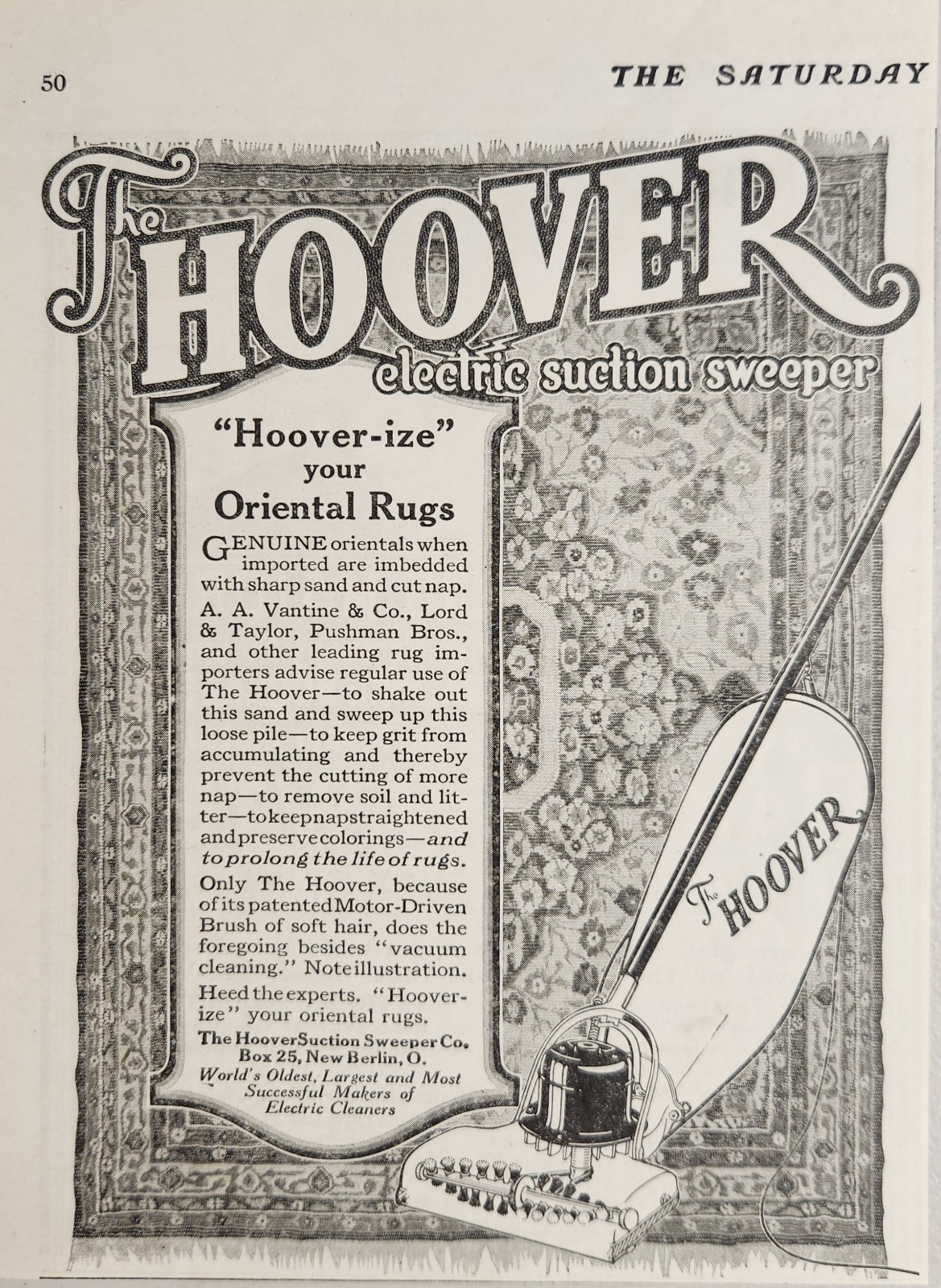 1918 Print Ad Hoover Electric Suction Sweepers Vacuum Cleaners New Berlin,Ohio 1918 Print Ad Hoover Electric Suction Sweepers Vacuum Cleaners New Berlin,Ohio
