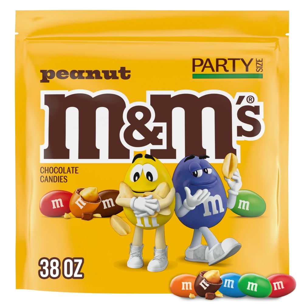 M&M'S Peanut Milk Chocolate Candy Resealable 38 Ounce (Pack of 1), Yellow M&M'S Peanut Milk Chocolate Candy Resealable 38 Ounce (Pack of 1), Yellow