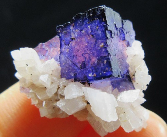  4.7g purple FLUORITE&Dolomite crystals mineral specimen,Xin'jiang #China