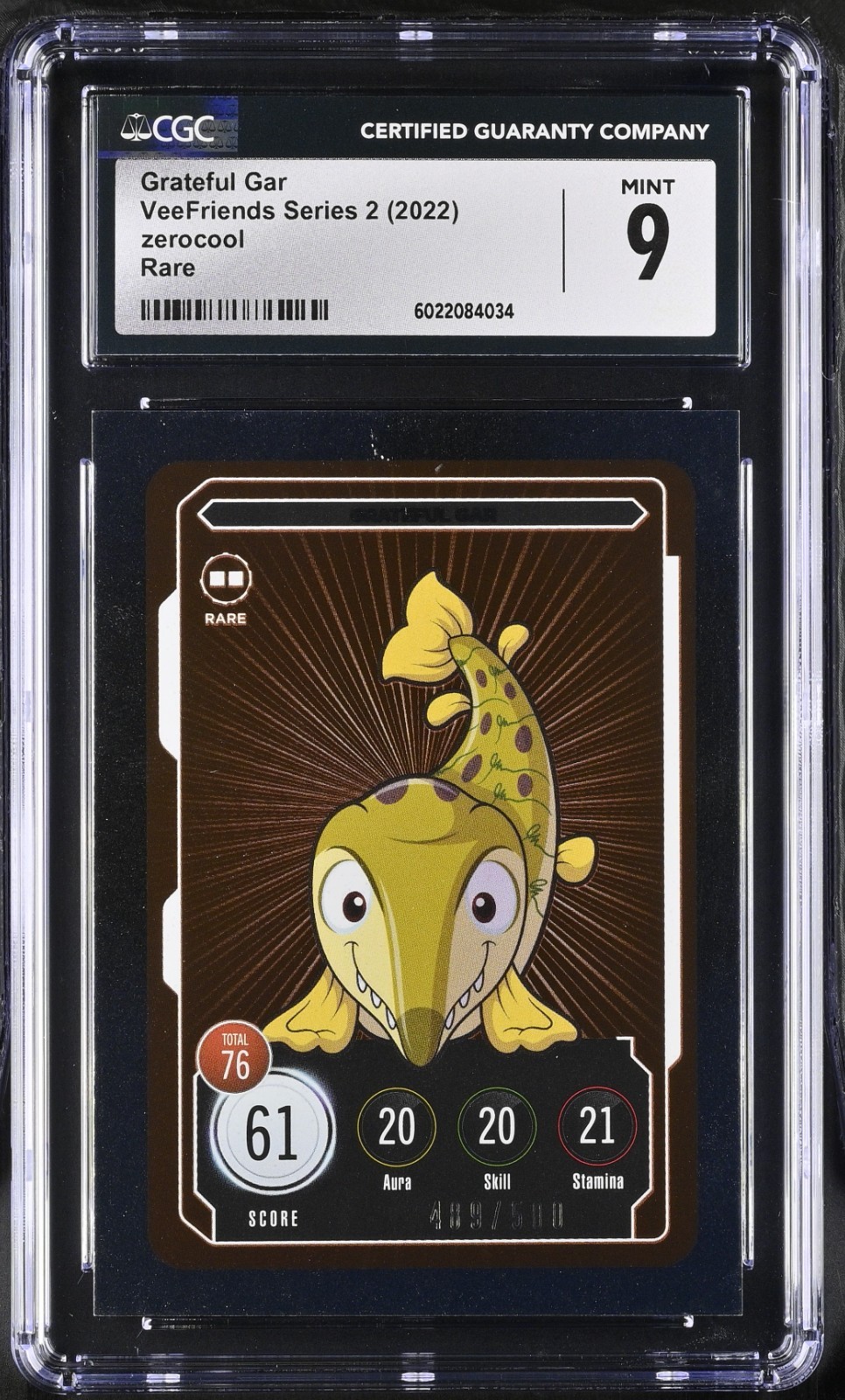 Grateful Gar Veefriends Compete And Collect Series 2 Rare Card CGC 9 MINT