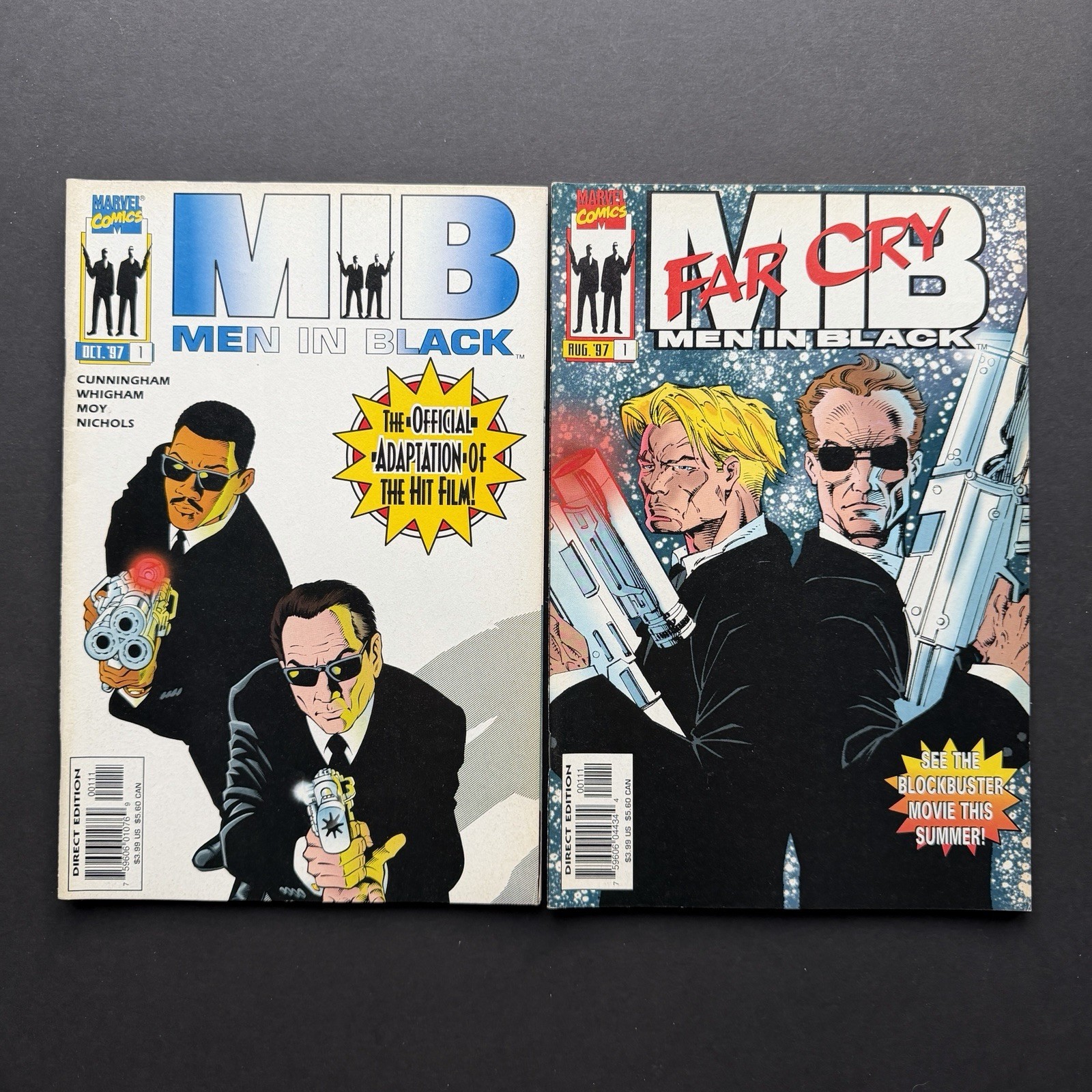 Marvel Comics Men in Black: The Movie #1 & MIB Far Cry #1 VF/NM 1997 Will Smith