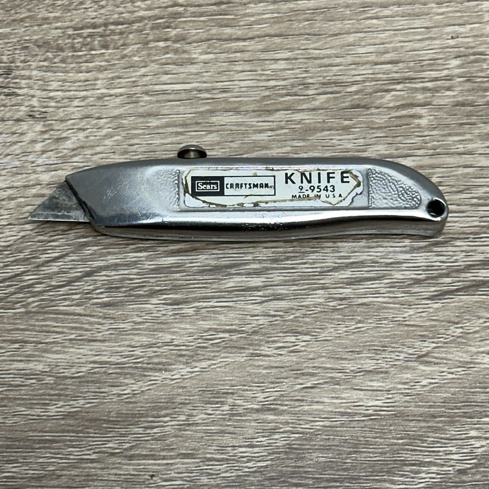 Vintage Sears Craftsman Utility Knife 9-9543 USA 3” Pocket Blade Tool Keychain