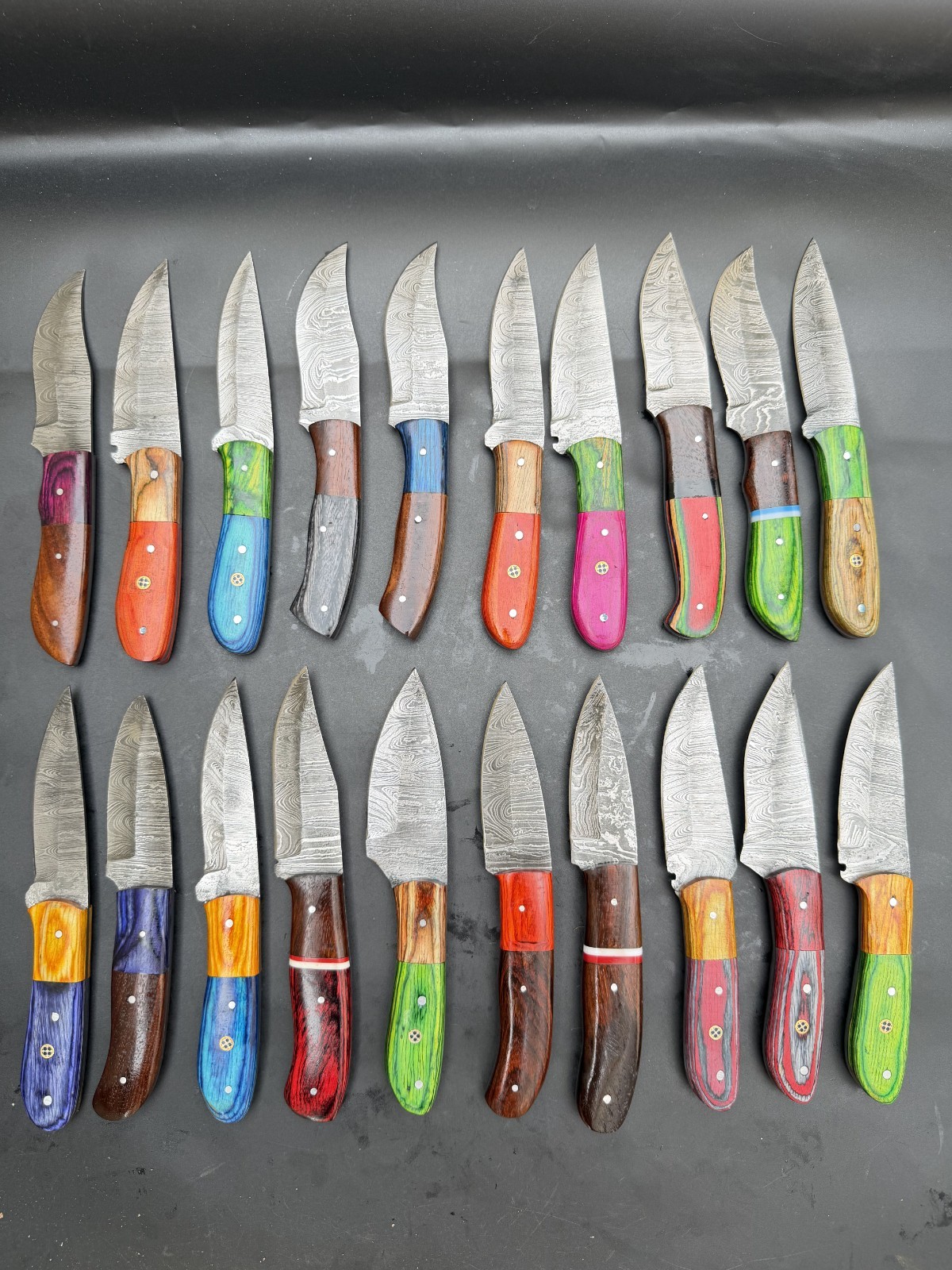 8'' LOT OF 20 HANDMADE DAMASCUS STEEL HUNTING SKINNER KNIFE USA's Duty Paid (106 8'' LOT OF 20 HANDMADE DAMASCUS STEEL HUNTING SKINNER KNIFE USA's Duty Paid (106