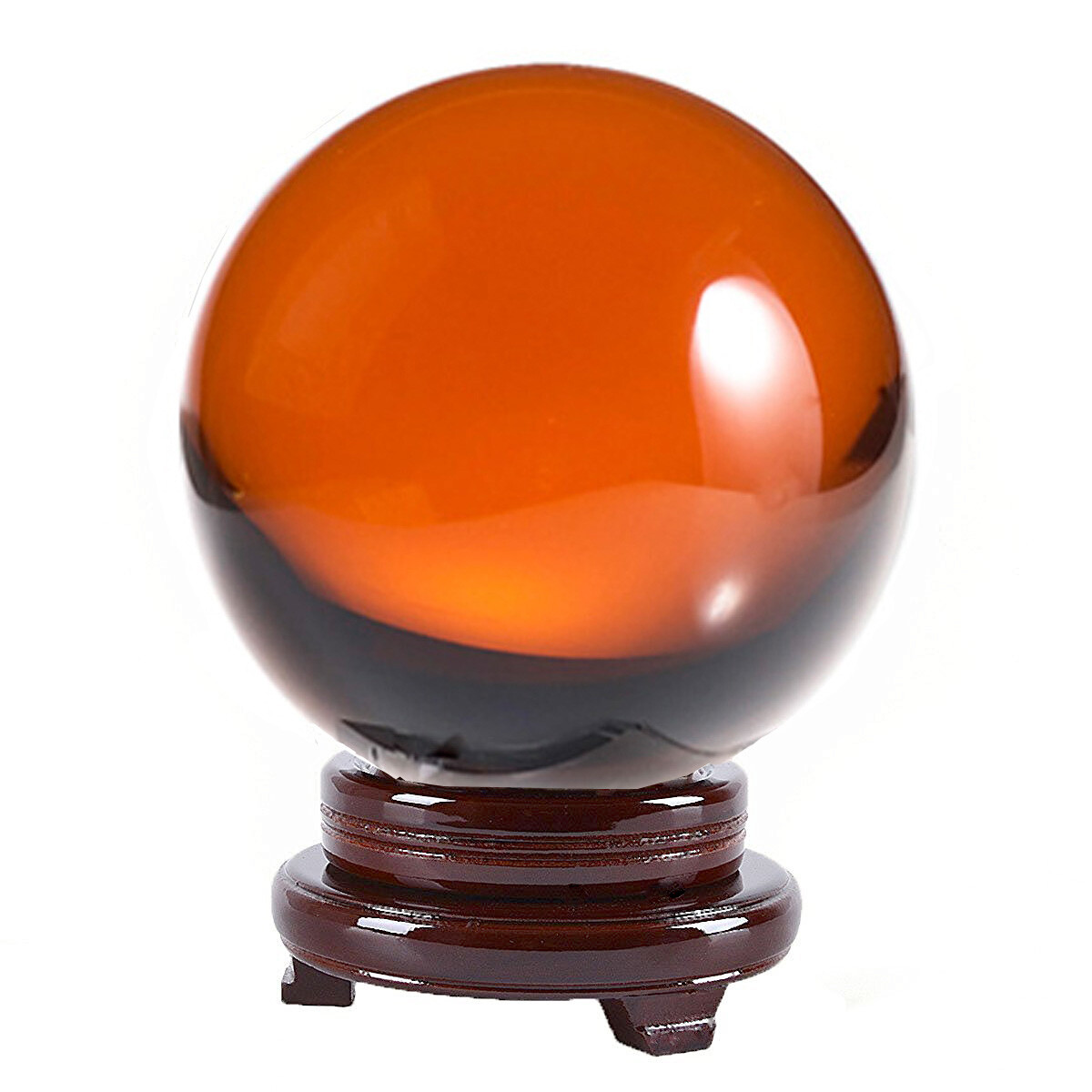 Amlong Crystal Meditation Divination Sphere Crystal Ball with Wood Stand Amlong Crystal Meditation Divination Sphere Crystal Ball with Wood Stand