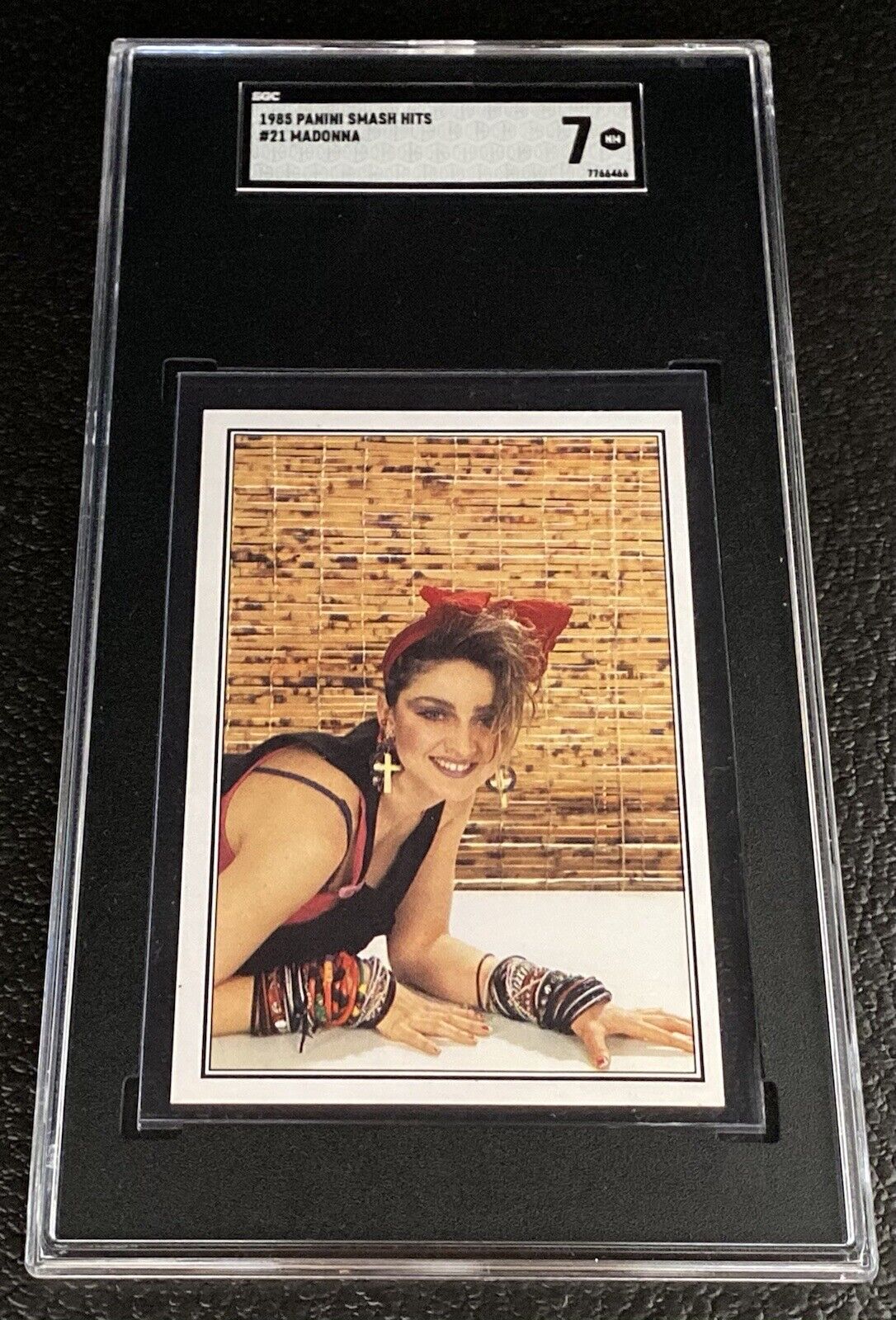SGC 7 Madonna Rookie Card 1985 Panini Smash Hits Collection Low Pop Music HOF 21