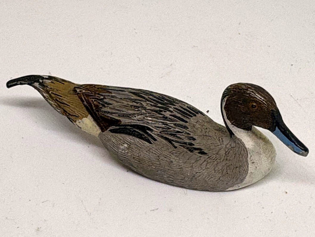 Vtg Bill Callahan Fine Pewter Hand-Painted Northern Pintail Drake Mini Decoy Vtg Bill Callahan Fine Pewter Hand-Painted Northern Pintail Drake Mini Decoy