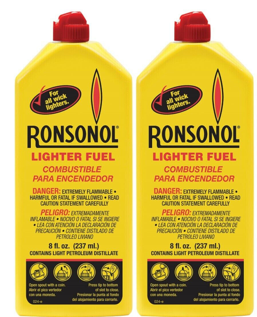 2 x packs Ronson Lighter Fuel Fluid 8 fl.oz 2 Can Value Pack 2 x packs Ronson Lighter Fuel Fluid 8 fl.oz 2 Can Value Pack
