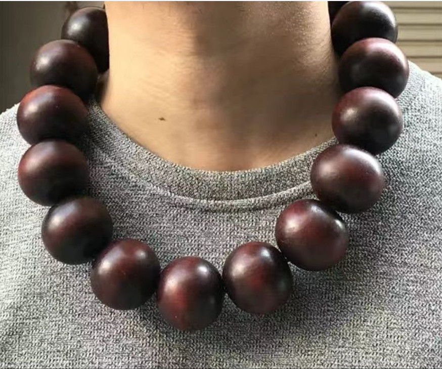 40mm*18 Natural Wood Big Round Beads Shaolin Temple Monk Blessing Men Necklace 40mm*18 Natural Wood Big Round Beads Shaolin Temple Monk Blessing Men Necklace