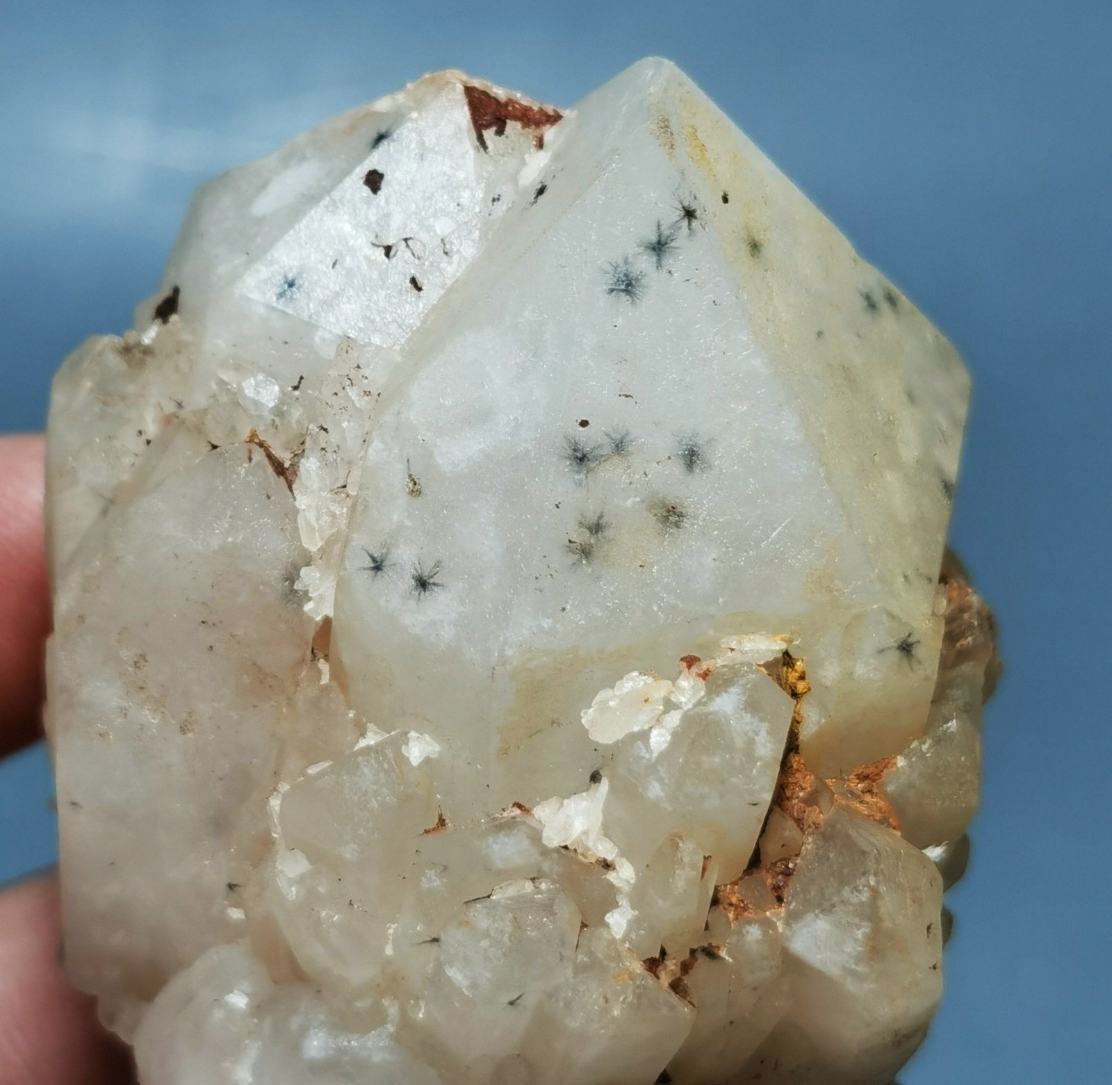 RARE Natural Hollandite Star Quartz CRYSTAL Point RARE Natural Hollandite Star Quartz CRYSTAL Point