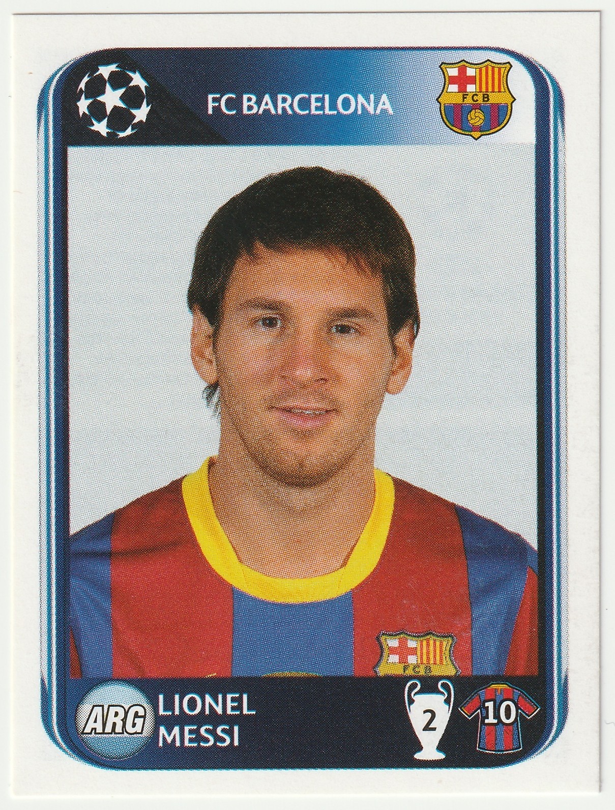 Lionel Messi #224 • 2010-11 Panini UEFA Champions League Stickers • FC Barcelona