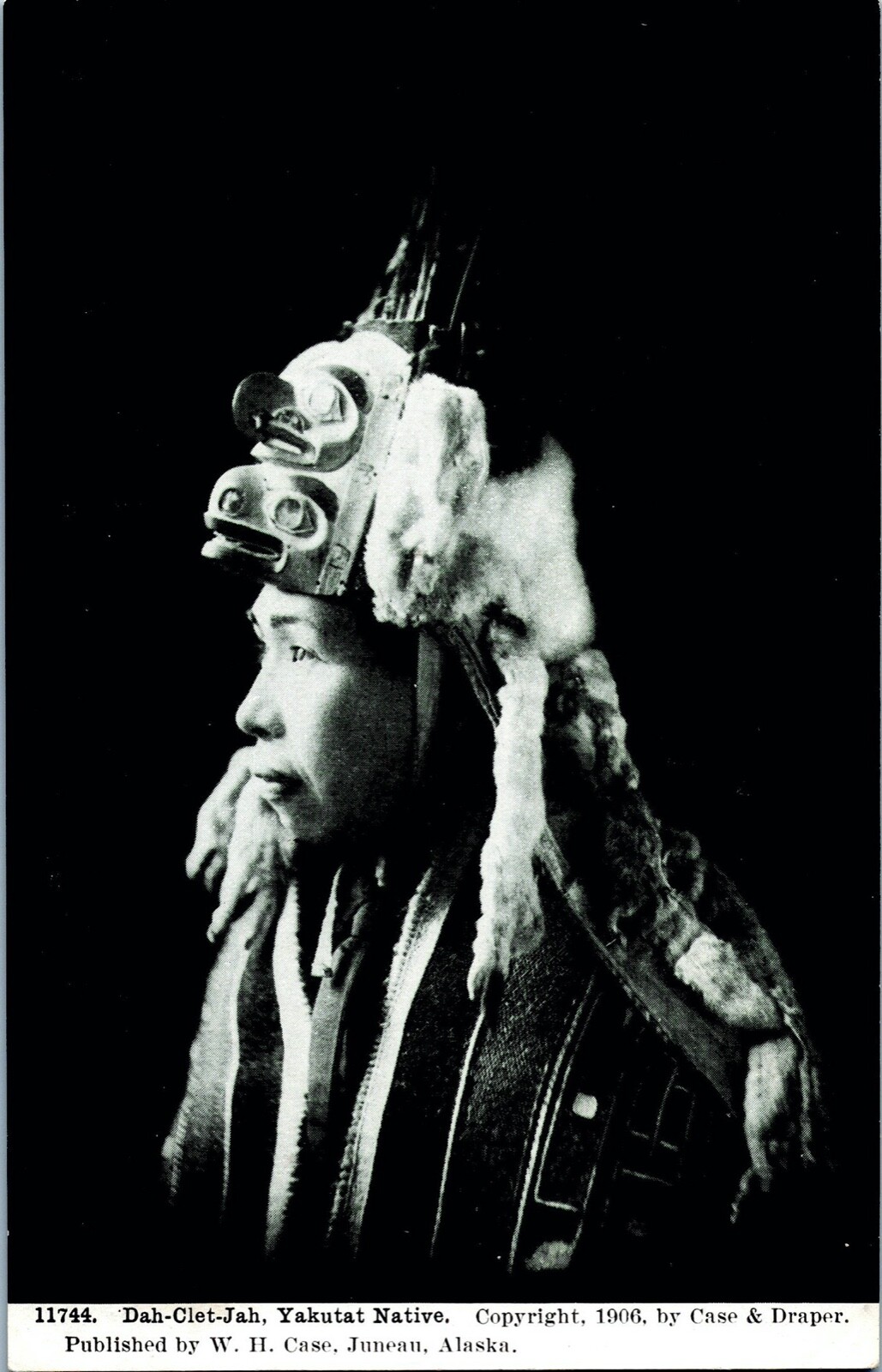  Vintage 1906 Juneau Alaska Dah-Clet-Jah Yakutat Native Indigenous Man  Postcard