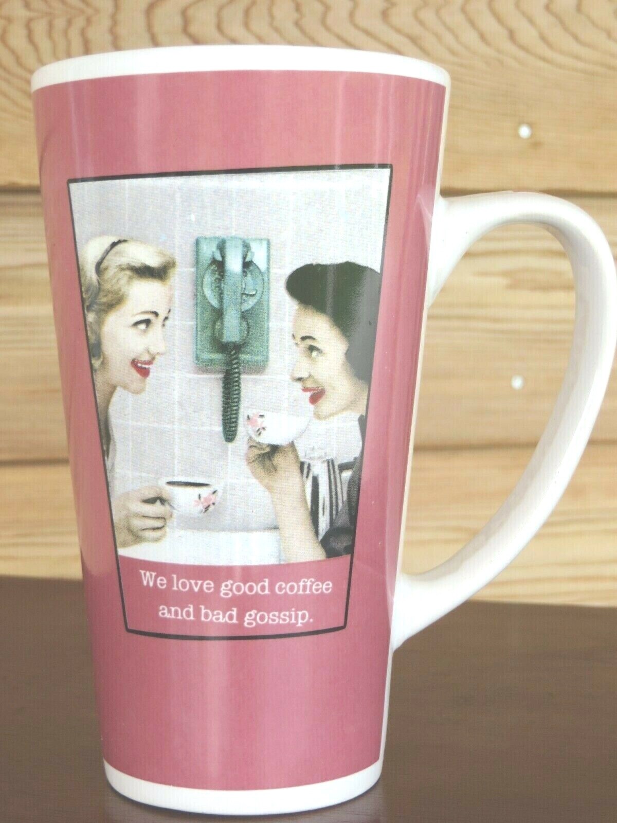 VTG 60s LANDLINE TELEPHONE AD WE LOVE GOOD COFFEE BAD GOSSIP SALLY'S APIZZA Mug VTG 60s LANDLINE TELEPHONE AD WE LOVE GOOD COFFEE BAD GOSSIP SALLY'S APIZZA Mug