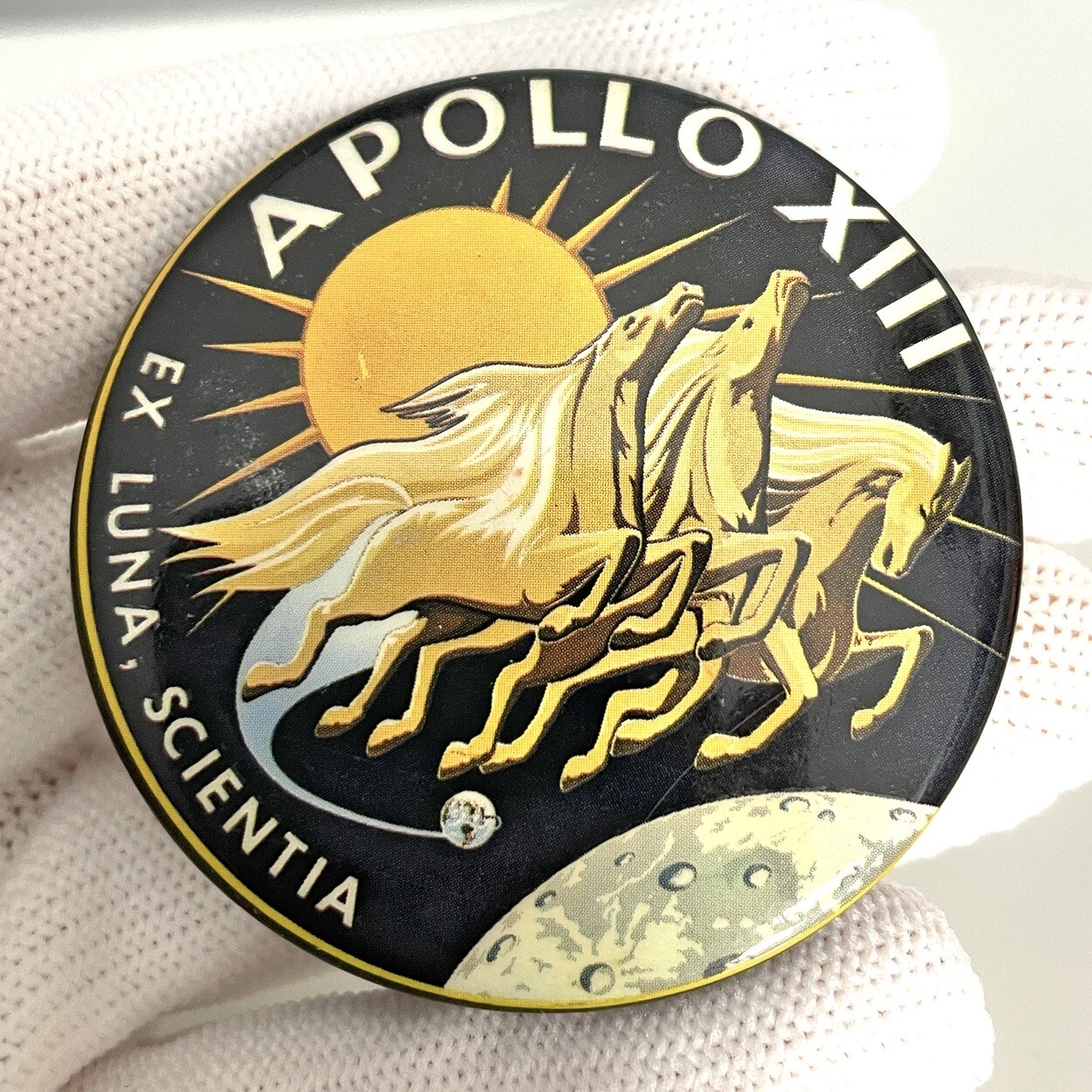 VERY RARE Apollo 13 Mission Button Pinback 2” Original NASA 1970 VERY RARE Apollo 13 Mission Button Pinback 2” Original NASA 1970