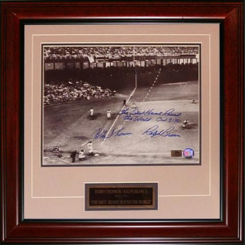 Ralph Branca and Bobby Thomson Dual Autographed "Shot" (Horizontal Dotted Line) Ralph Branca and Bobby Thomson Dual Autographed "Shot" (Horizontal Dotted Line)