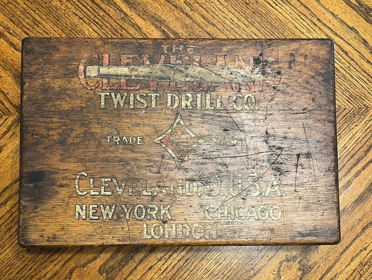 Antique 1920s Cleveland Twist Drill Co Straight-Flute Reamers Drill Bits In Box Antique 1920s Cleveland Twist Drill Co Straight-Flute Reamers Drill Bits In Box