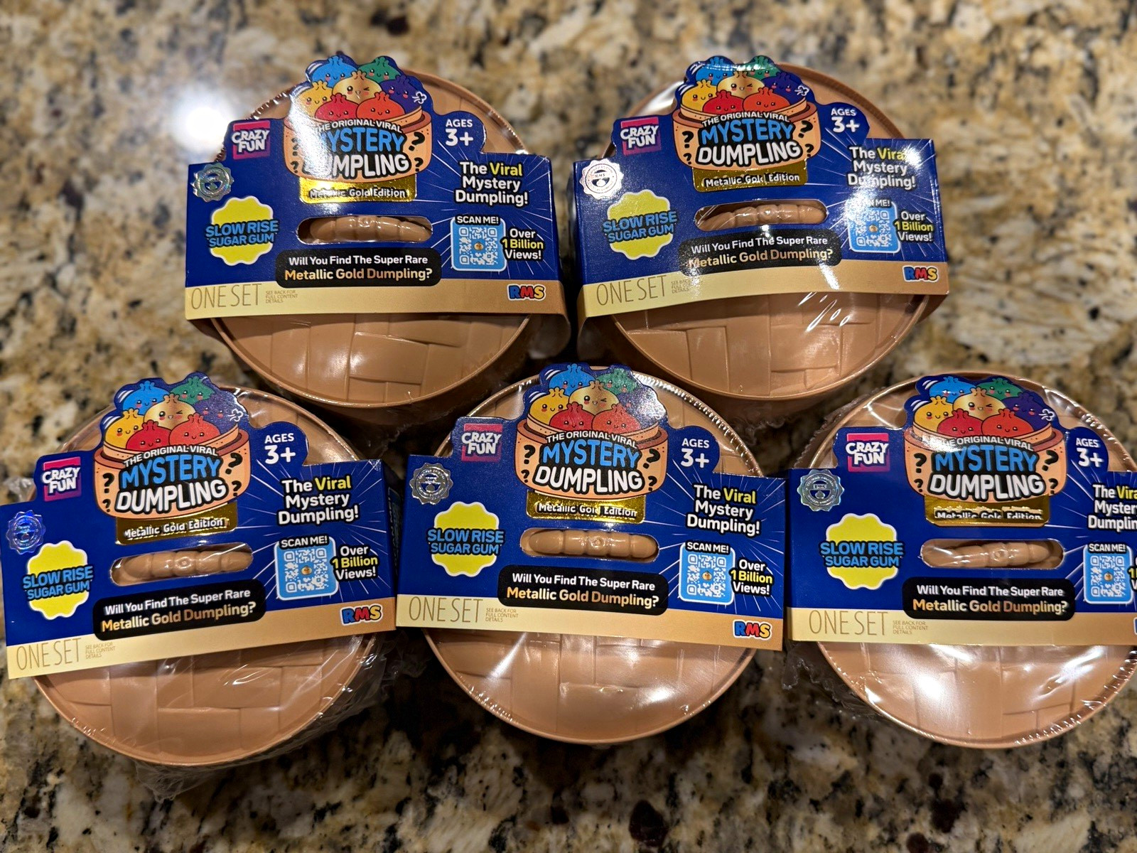 RMS Crazy Fun 5 pack Mystery Dumplings Metallic Gold Edition - Factory Sealed 