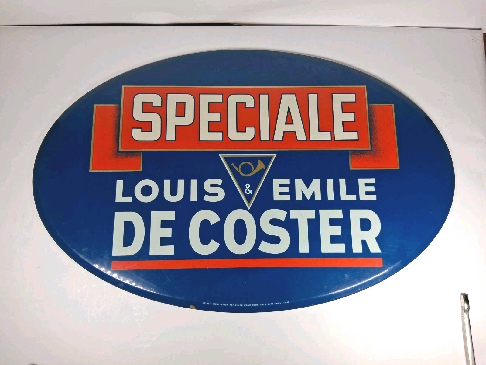 Rare Speciale Louis & Emile DeCoster Belgian Gueuze Beer Sign Vintage 12"×19"
