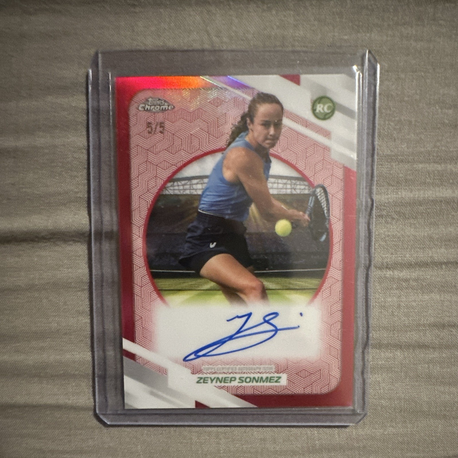 Topps 2026 Topps Chrome Tennis Zeynep Sonmez RC Autograph AT-ZSZ 5/5 Topps 2026 Topps Chrome Tennis Zeynep Sonmez RC Autograph AT-ZSZ 5/5