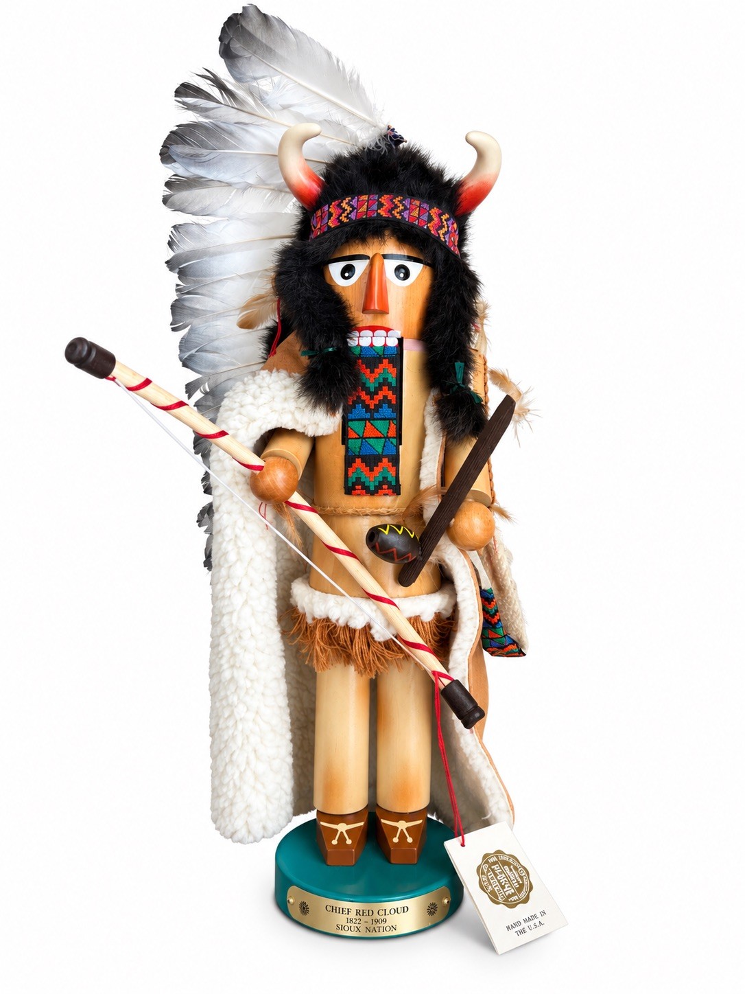 Steinbach Chief Red Cloud Nutcracker Famous Chieftains 17" LE #002442/8500 Steinbach Chief Red Cloud Nutcracker Famous Chieftains 17" LE #002442/8500