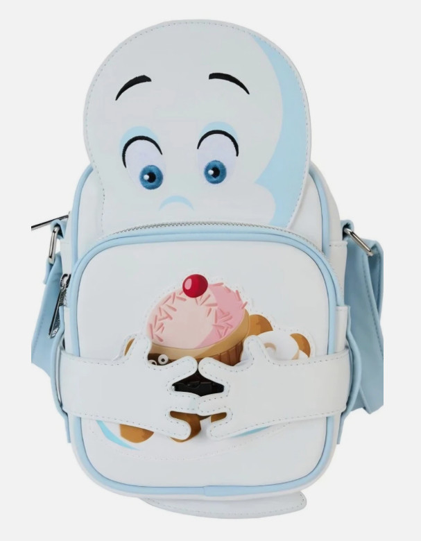 Loungefly Crossbuddy Bag: CASPER the FRIENDLY GHOST Glow in Dark Sundae White Loungefly Crossbuddy Bag: CASPER the FRIENDLY GHOST Glow in Dark Sundae White