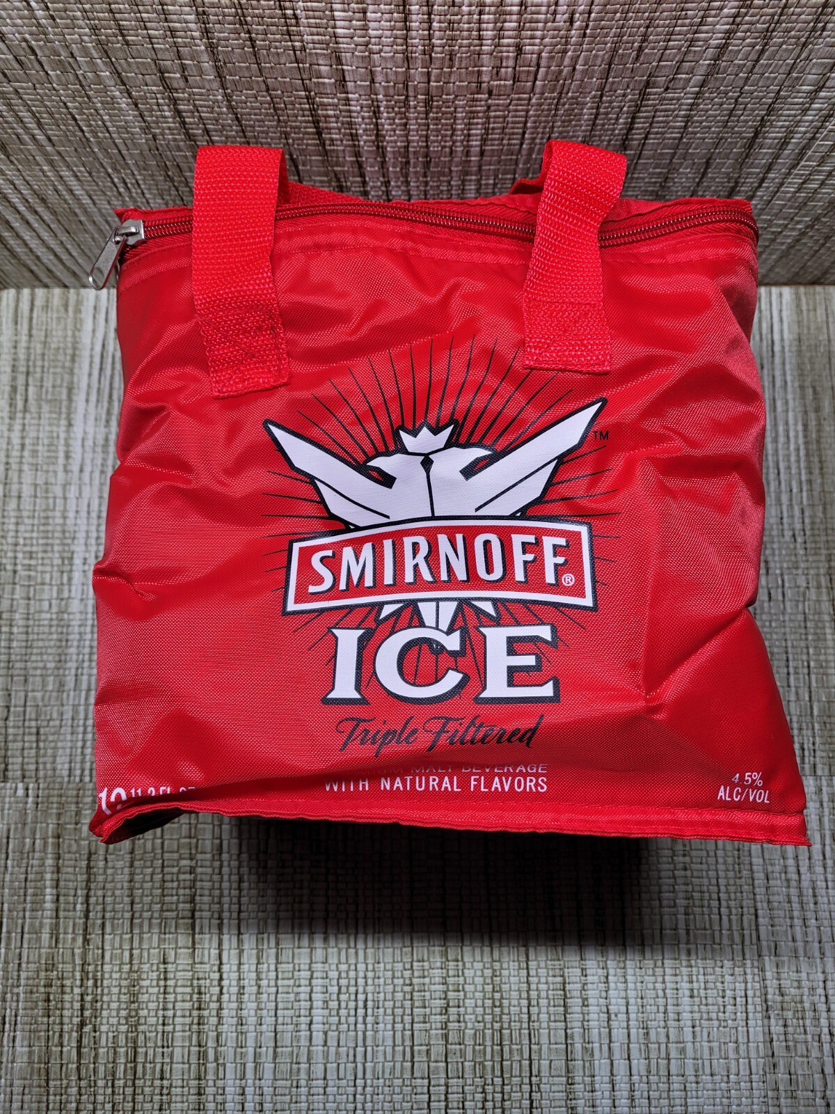 SMIRNOFF ICE TRIPLE FILTERED BAG HOLDS 12 BOTTLES (LOT OF 3 BAGS)