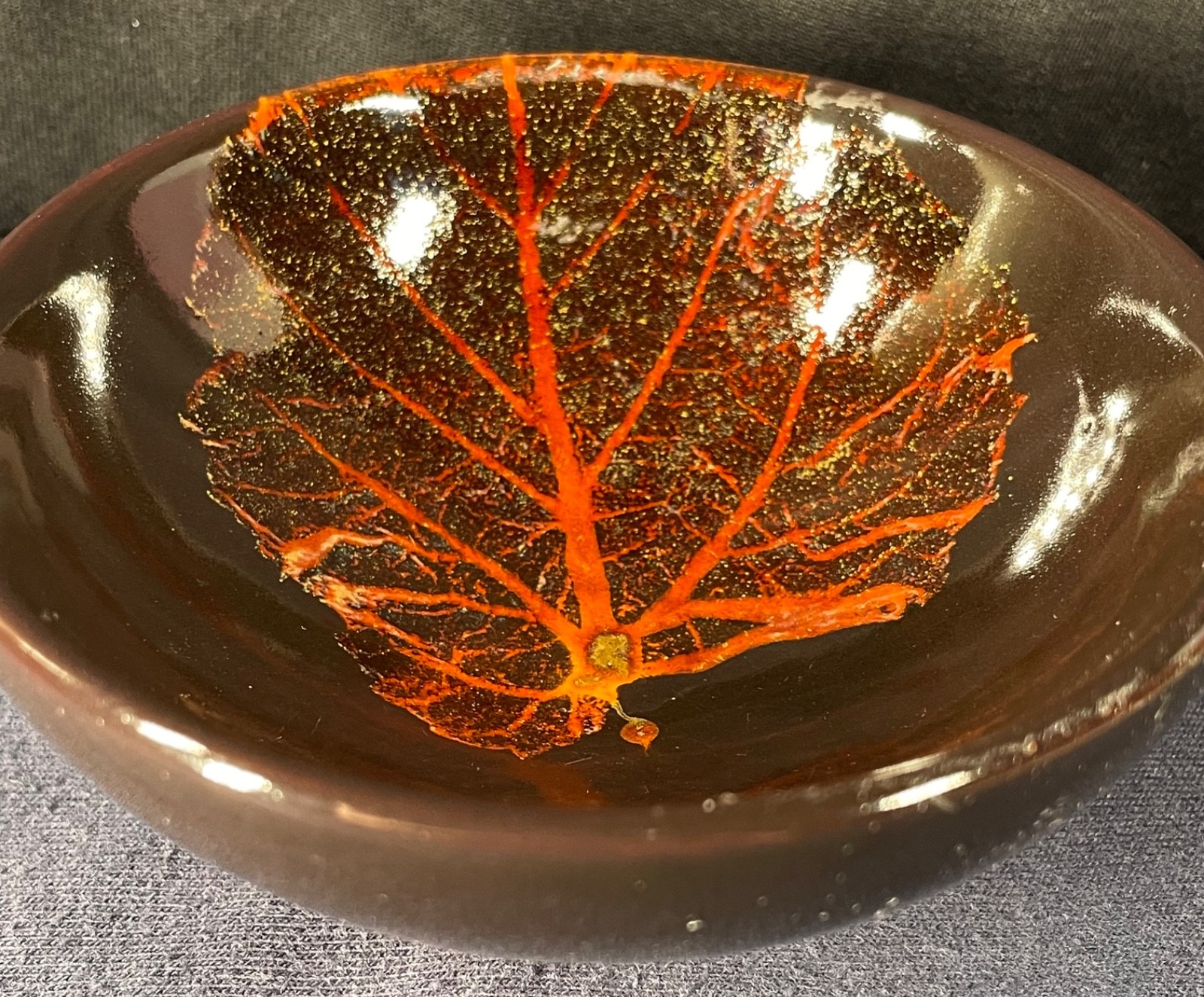 Chinese Studio Pottery Jizhou Leaf Tenmoku Tea Cup Mu Ye Jian w/ gift box Chinese Studio Pottery Jizhou Leaf Tenmoku Tea Cup Mu Ye Jian w/ gift box