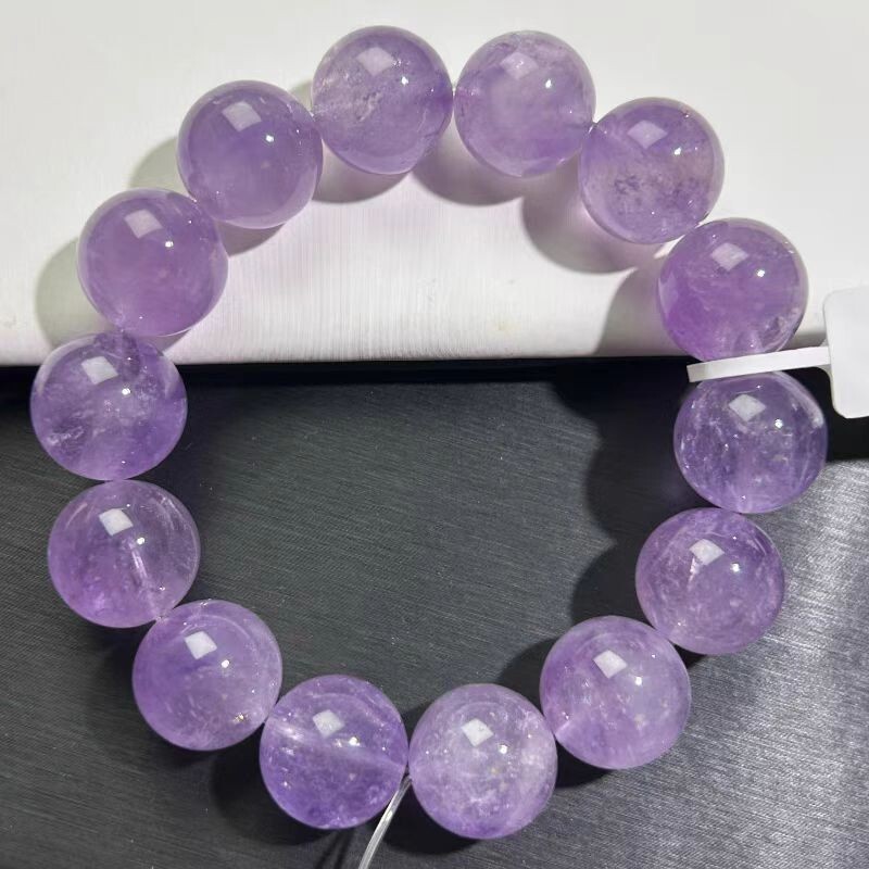 Natural Purple lavender Amethyst Gemstone Round Beads Bracelet 16mm Natural Purple lavender Amethyst Gemstone Round Beads Bracelet 16mm