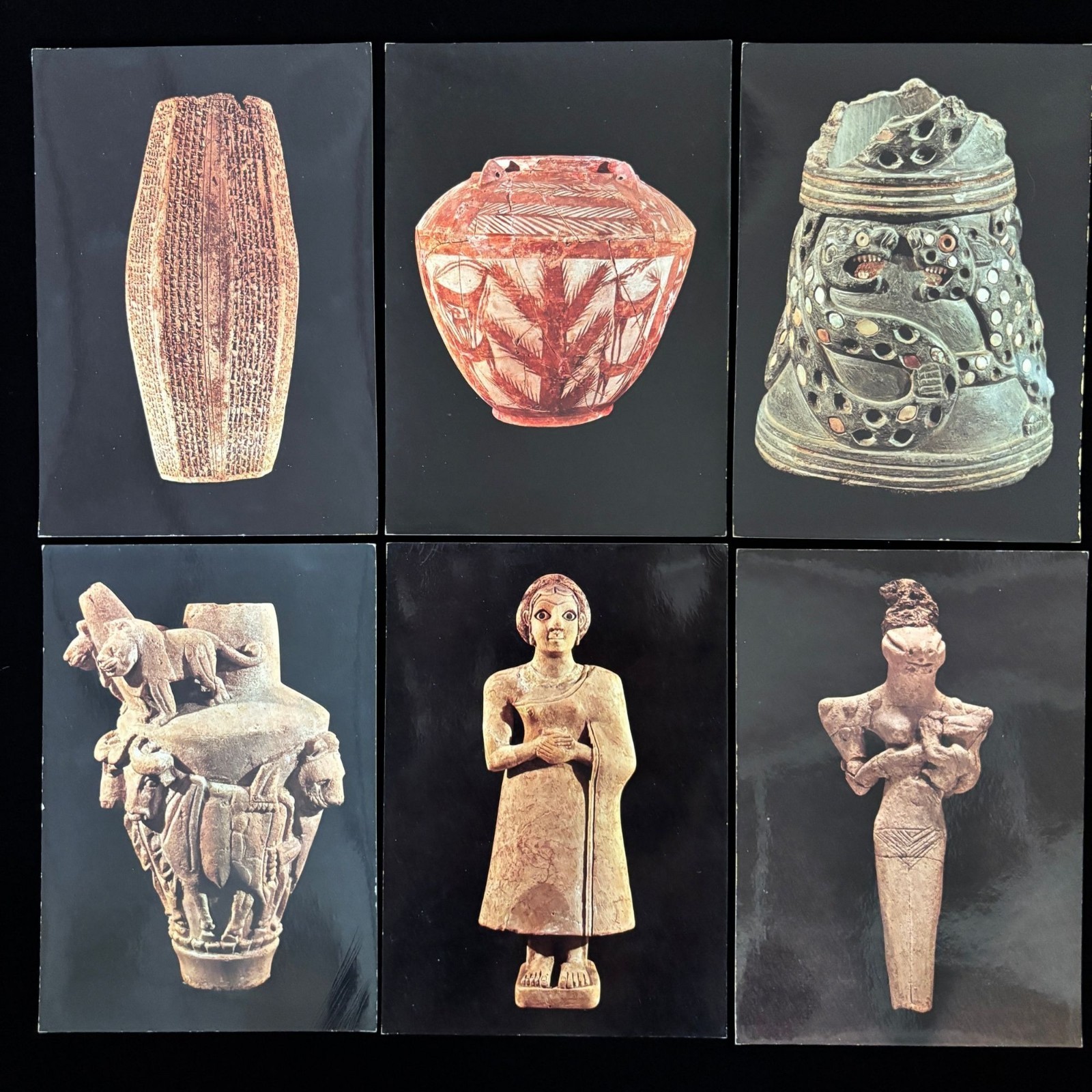 Vintage Postcard 6-Lot Iraq Museum Sumerian Babylonian Antiquities Art History Vintage Postcard 6-Lot Iraq Museum Sumerian Babylonian Antiquities Art History