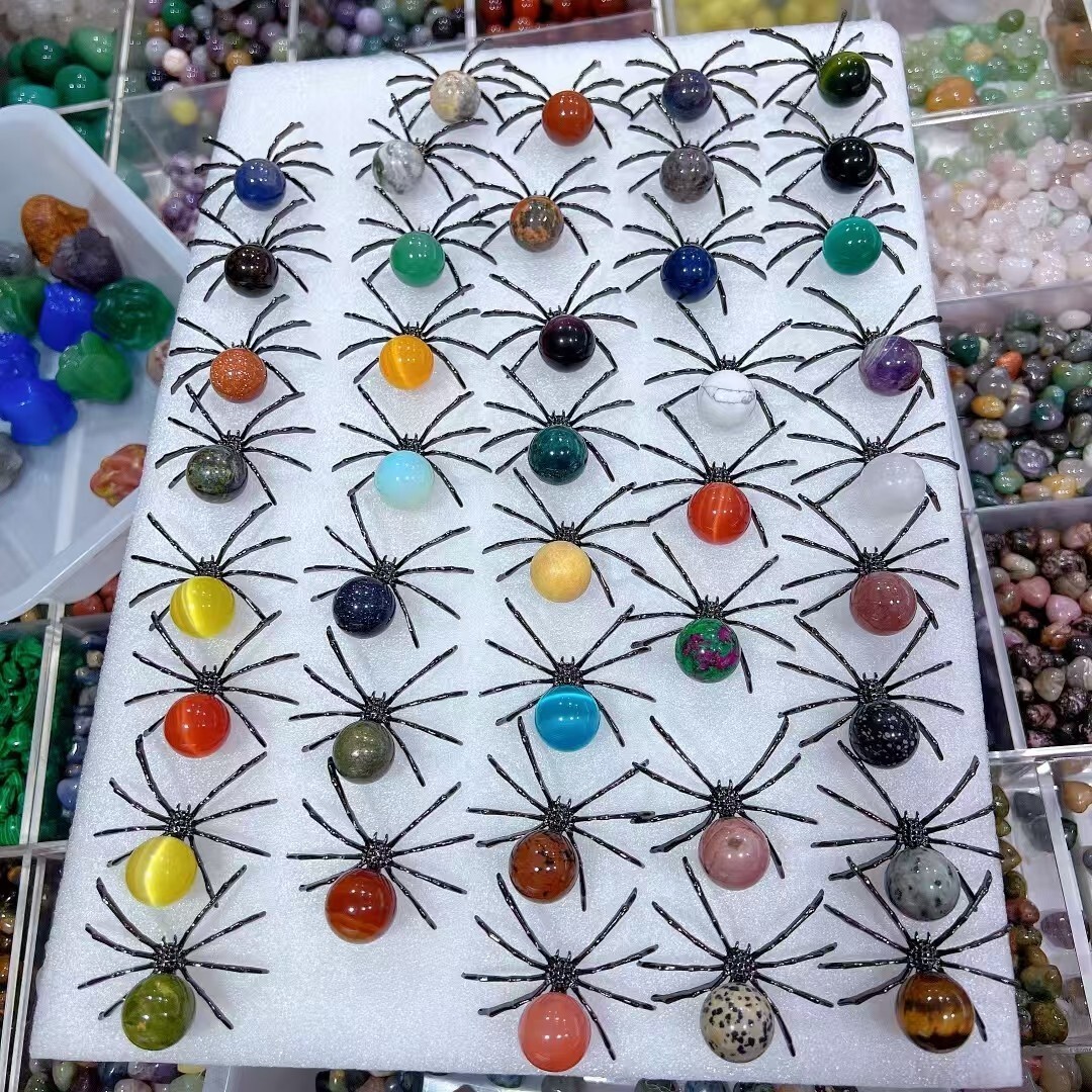 50pc Natural Mix Spider skull Quartz Carving Reiki Crystal Healing Decor Random 50pc Natural Mix Spider skull Quartz Carving Reiki Crystal Healing Decor Random
