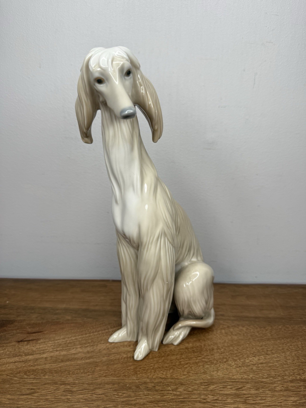 LLADRO VINTAGE RETIRED AFGHAN HOUND PORCELAIN DOG FIGURINE STATUE #1069 11.5"T