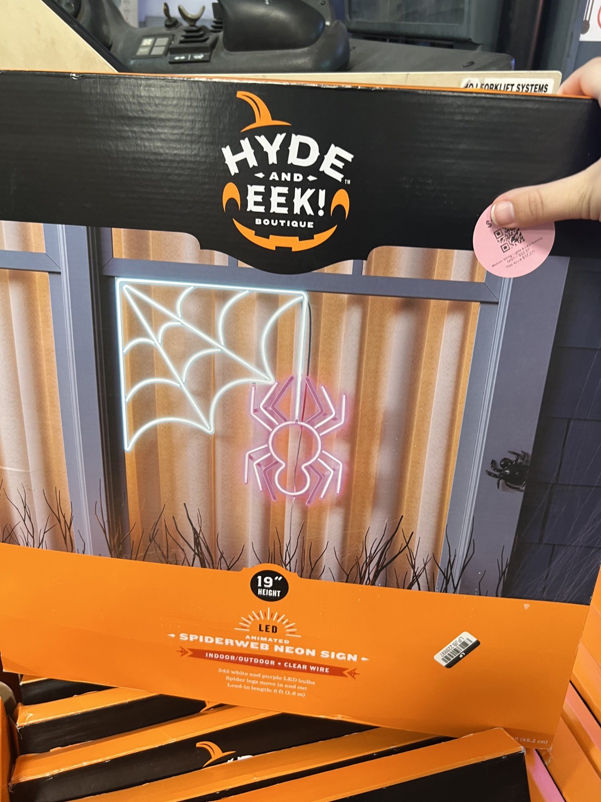 Hyde and EEK Animated Spider Web LED Neon Halloween Sign Hyde and EEK Animated Spider Web LED Neon Halloween Sign