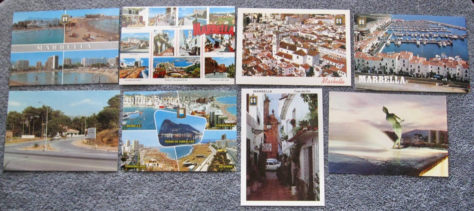 Vintage Lot 8 MARBELLA Spain Costa Del Sol UNUSED Postcards; 1970's; Not Posted