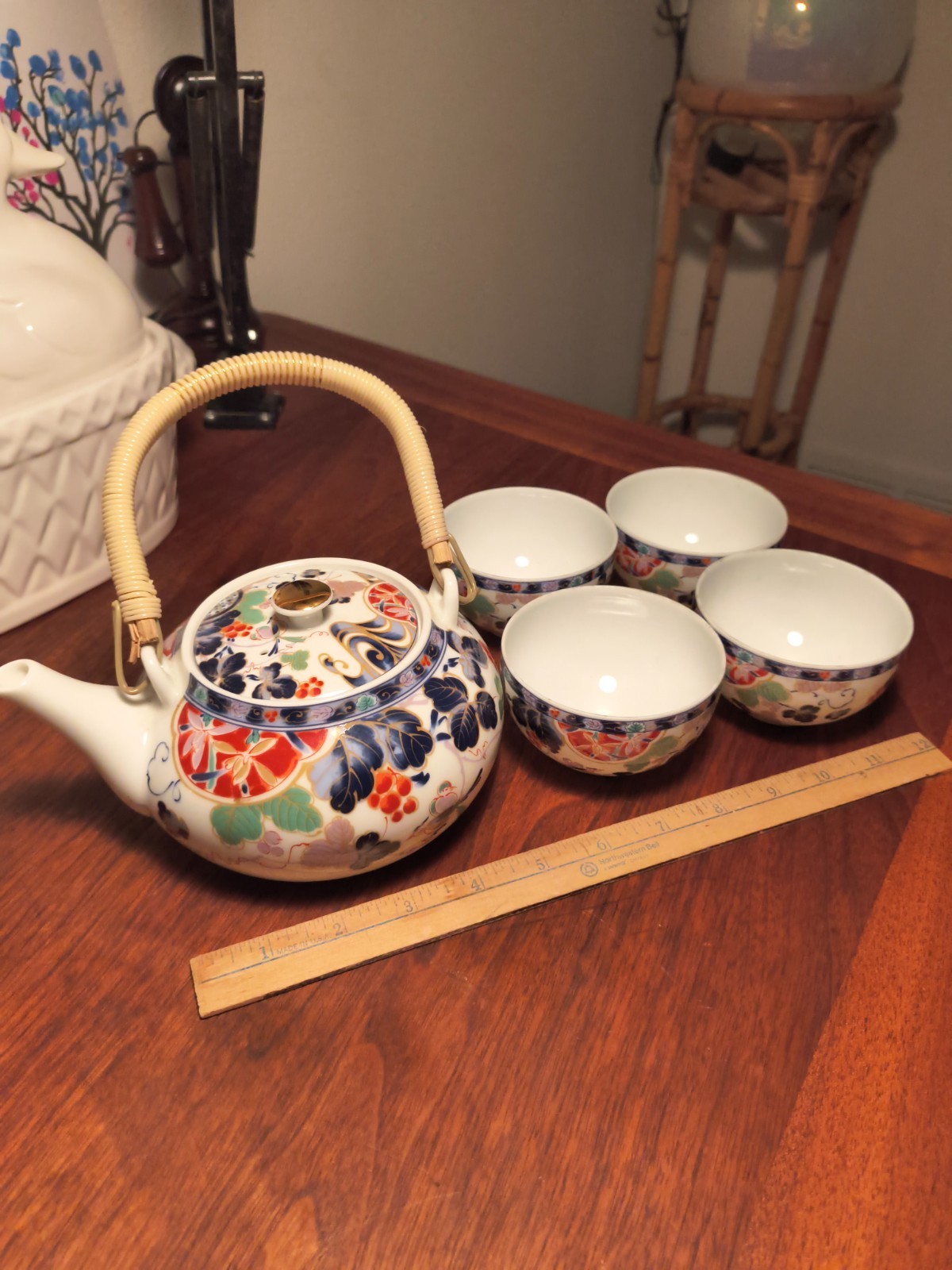Antique Japaqnese Porcelian Set 5 "Arita Ware" Maker "Yugyokuken" 1868-1912