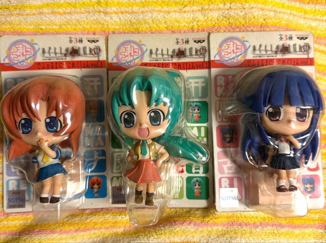 Higurashi Kai Rena Mion Rika Deformed Figures Set of 3 Unused Collectible 13+