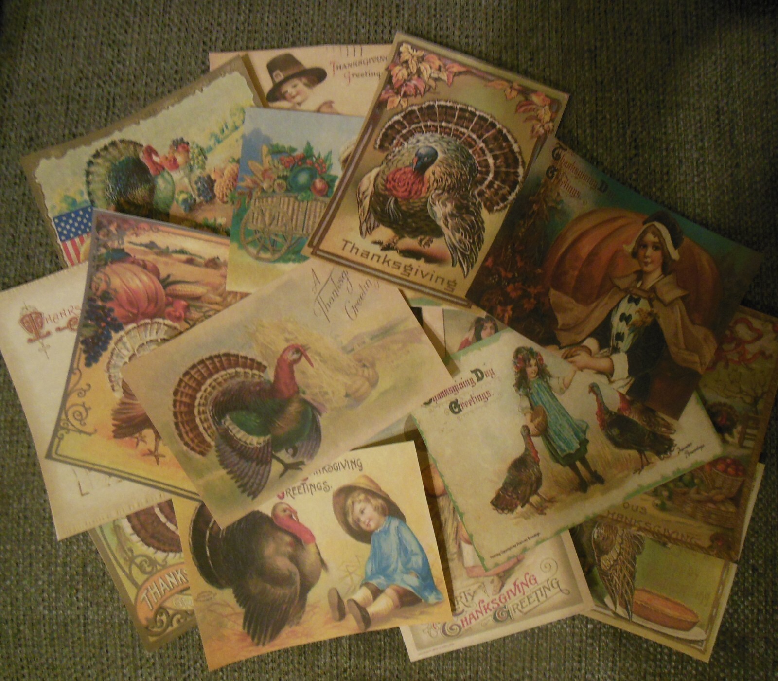 Set of 16 LARGE Primitive/Vintage/Victorian Thanksgiving images Set # 1 Set of 16 LARGE Primitive/Vintage/Victorian Thanksgiving images Set # 1